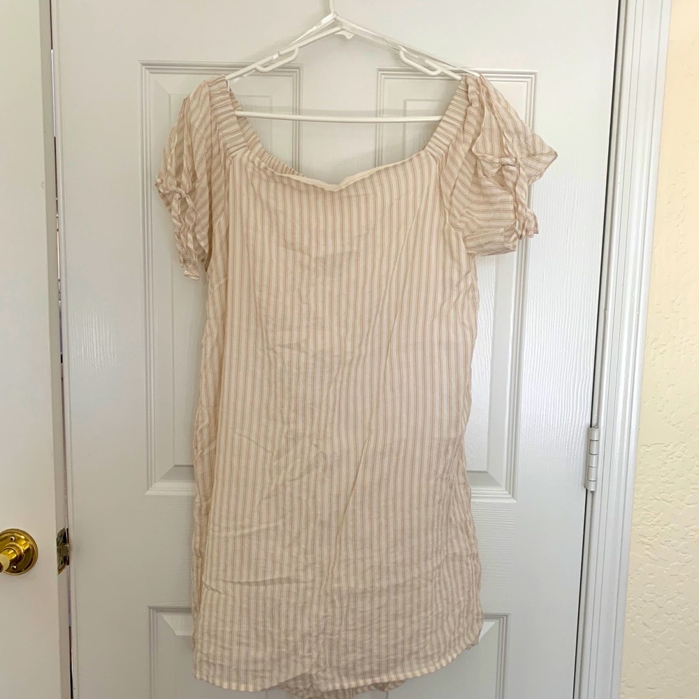 Naked Zebra Off the Shoulder Dress
